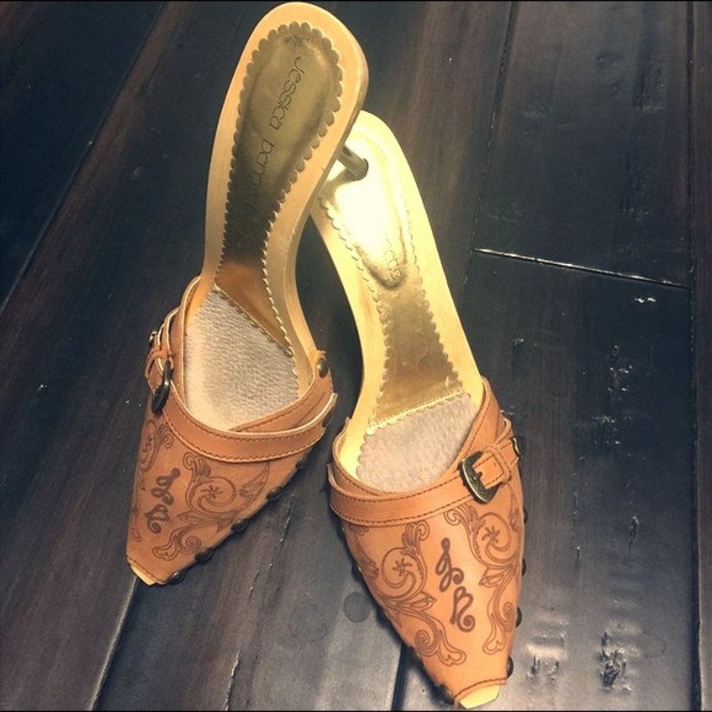 Jessica Bennett Leather Spike Mule